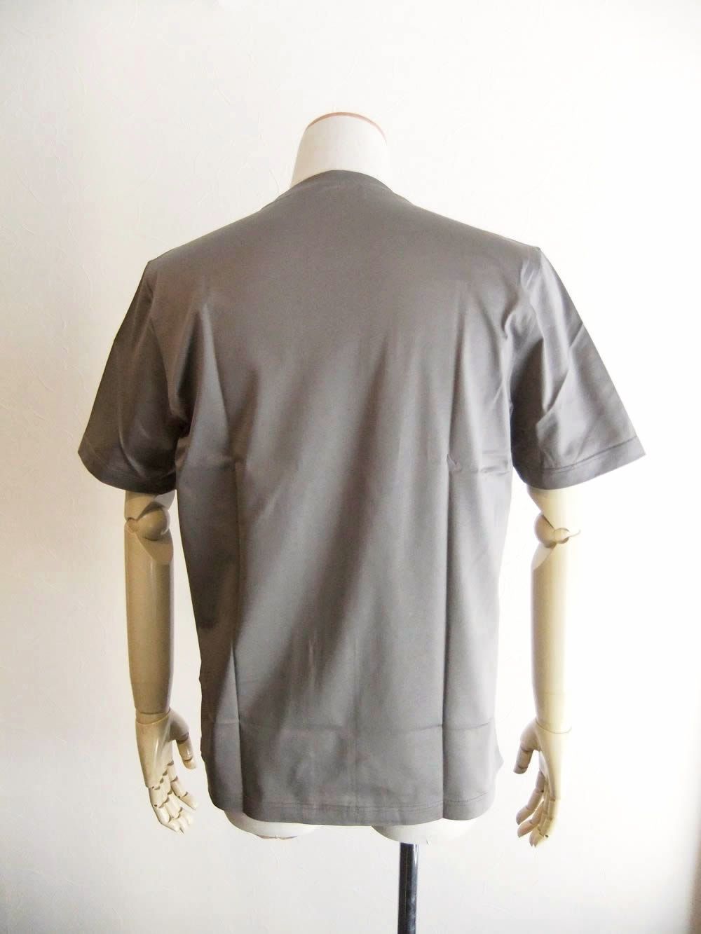 マーセライズ クルーネック Tシャツ (ブラウン)