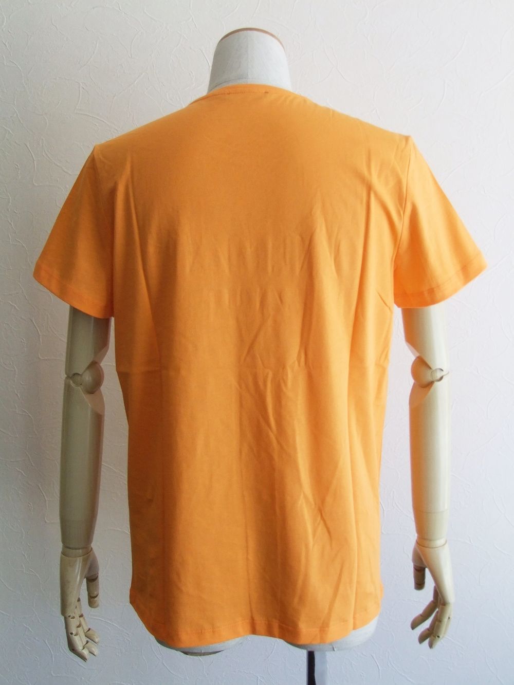 オレンジ コットン Tシャツ オレンジ Balmain Paris エンボスロゴ   VH1EF000/B038