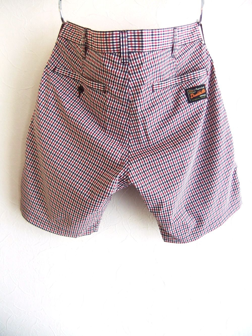 ROBERT SHORTS (レッド)  チェック柄 ハーフパンツ    RSM-25066