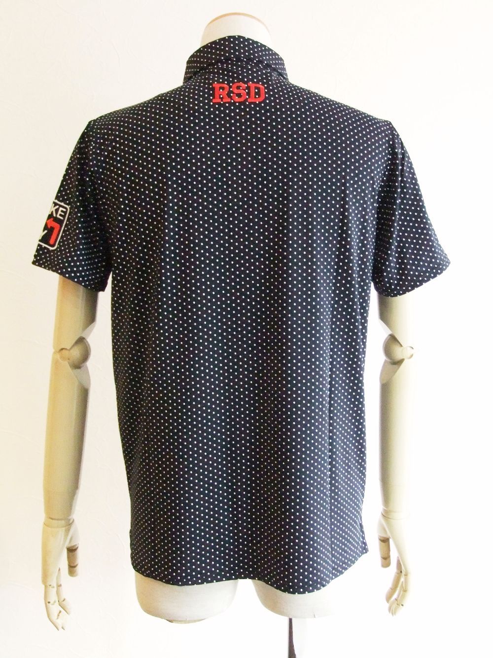 DOTS POLO  (ブラック)   半袖ポロシャツ