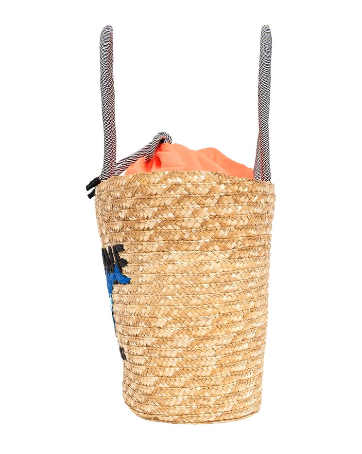 【MICALLE MICALLE Account】 HOMMAGE LARGE BASKET BAG 大 (ピンク×グレー) オマージュ バスケット バッグ  MAB100GEB