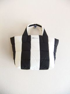 PORTER SMALL TOTE MATT STRIPES ポーター トート スモール バッグ  (ブラック×ホワイト)