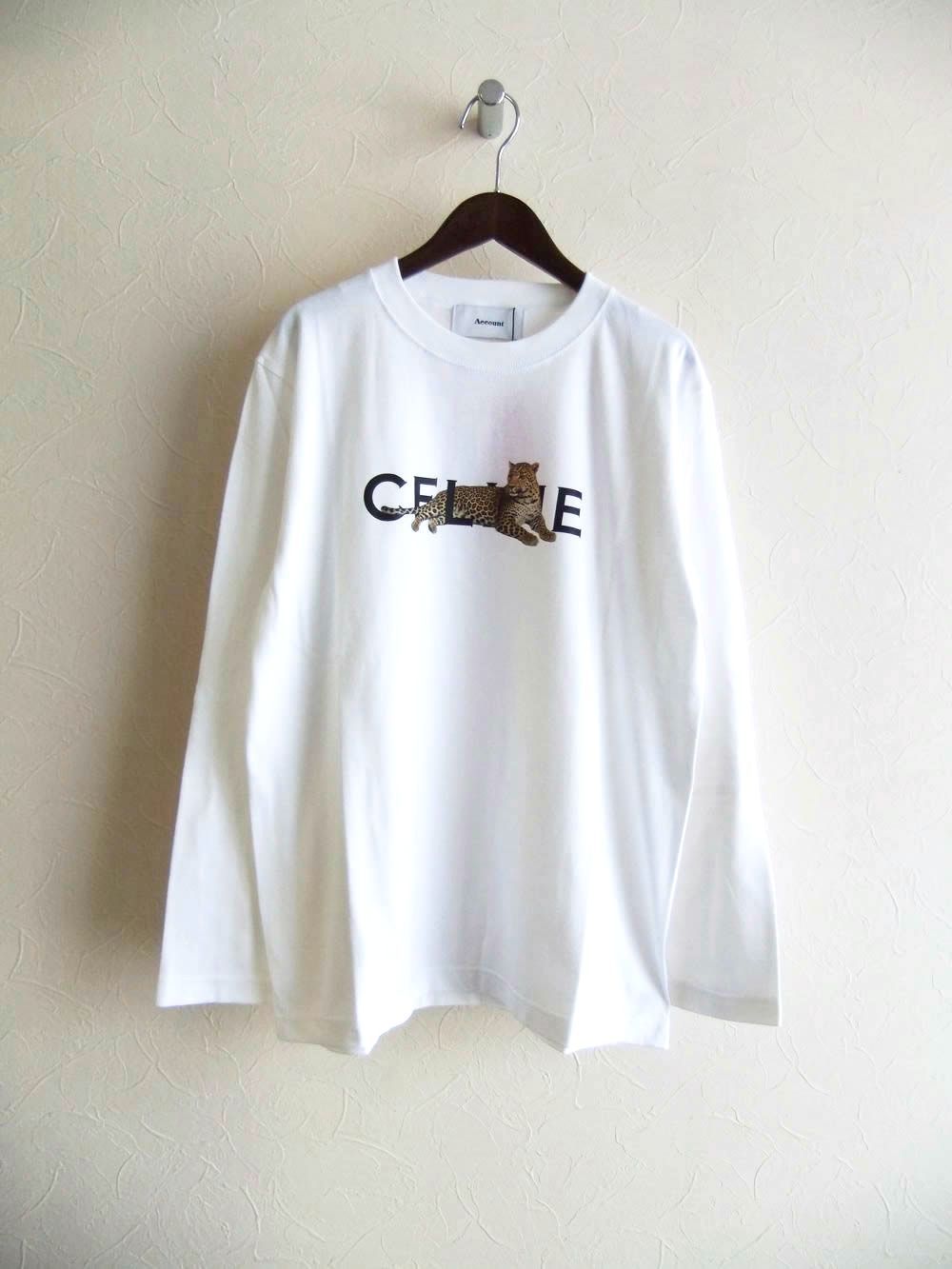 【MICALLE MICALLE Account】 HOMMAGE LEOPARD LOGO CFLINE LONG SLEEVE TEE  ロゴ T-SHIRT   MAF106TEC