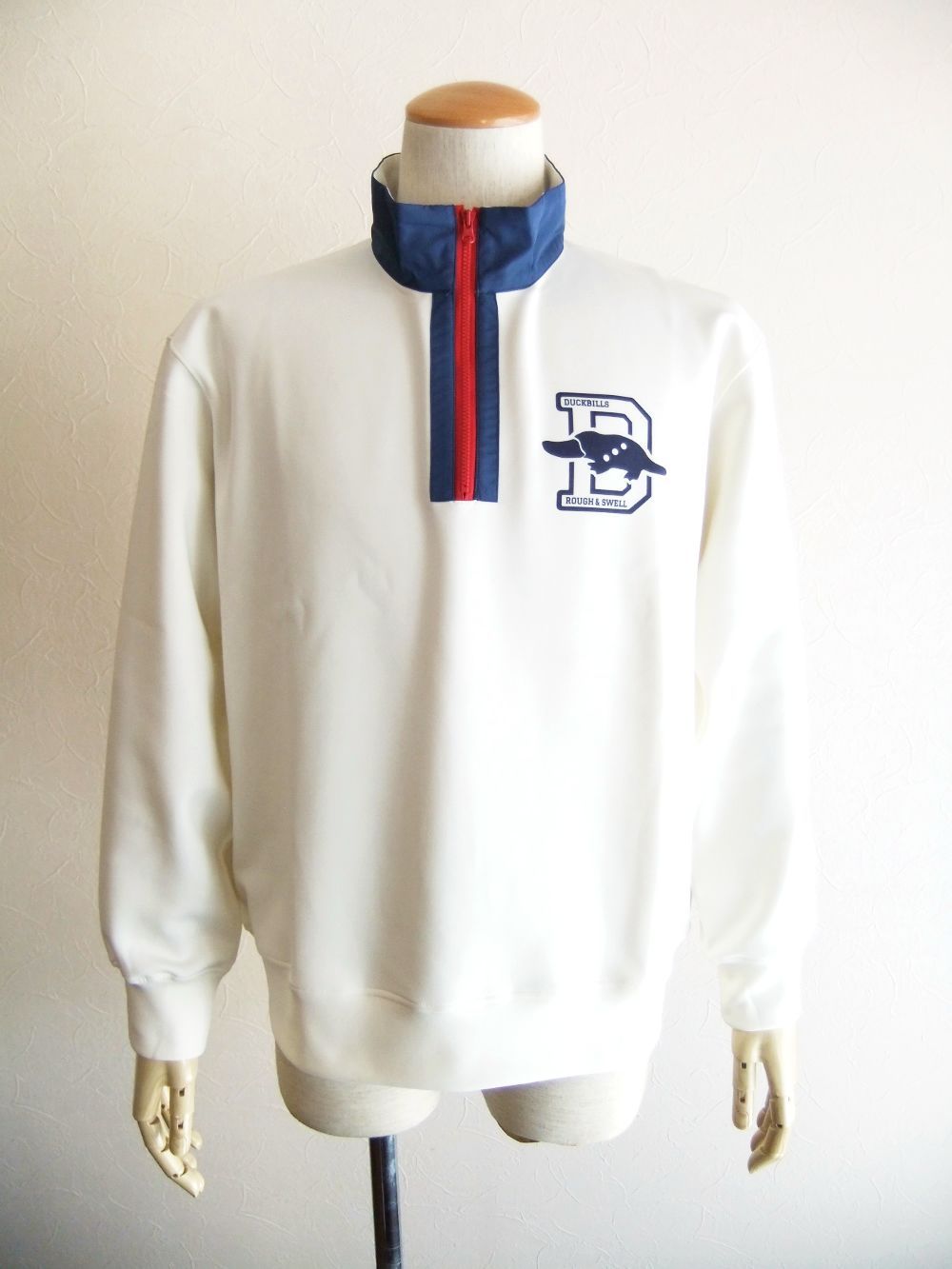 BIG D ZIP SWEAT  ロゴ入りハーフ ZIP スウェットシャツ   RSM-24209