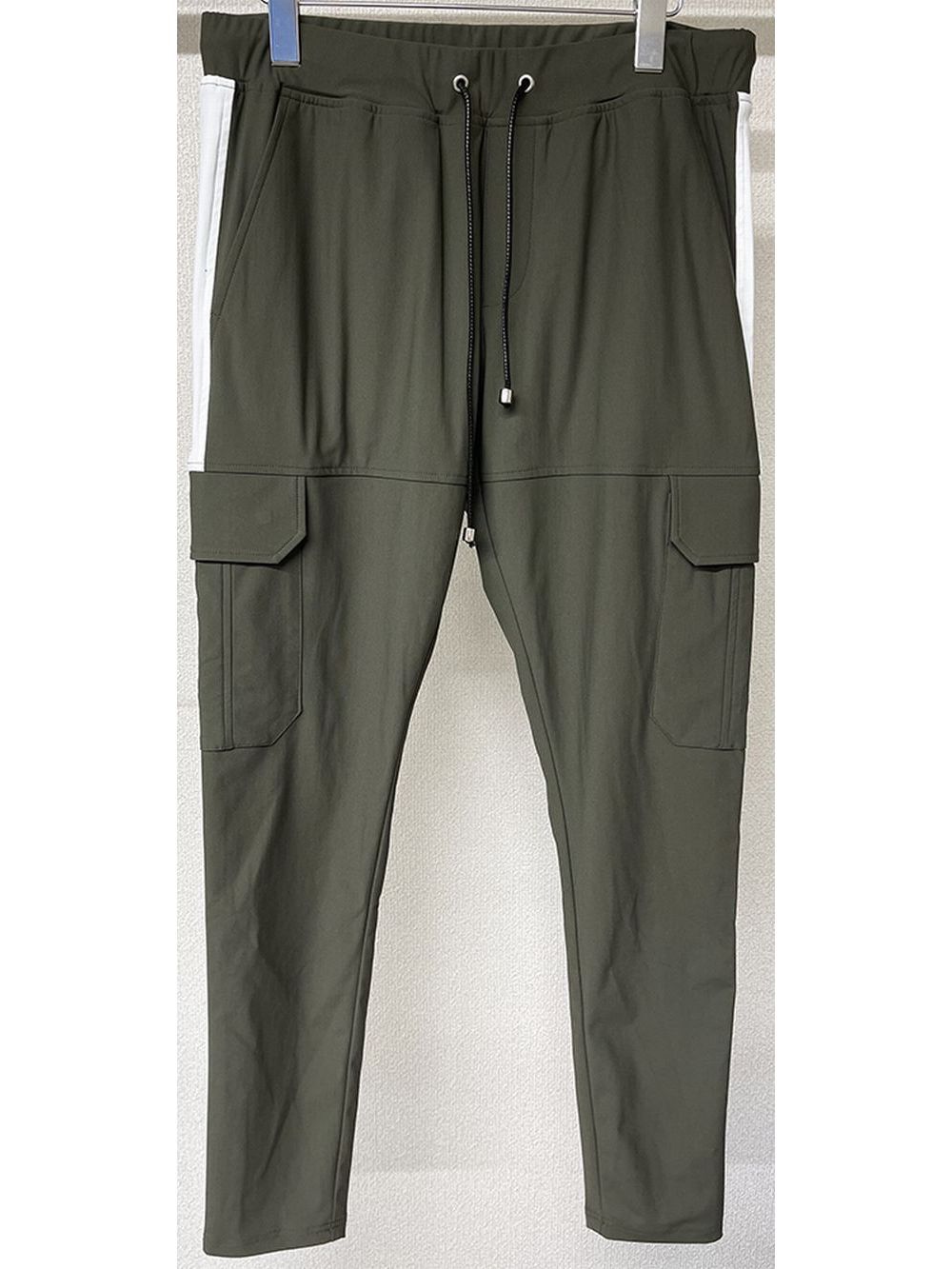 HV NYLON DARRELL CARGO PT  ナイロン カーゴパンツ (カーキ × ホワイト)
