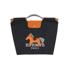 【MICALLE MICALLE Account】 HOMMAGE HORSE FLAP TOTE BAG  (ブラック) オマージュ トートバッグ  MA1101GDE