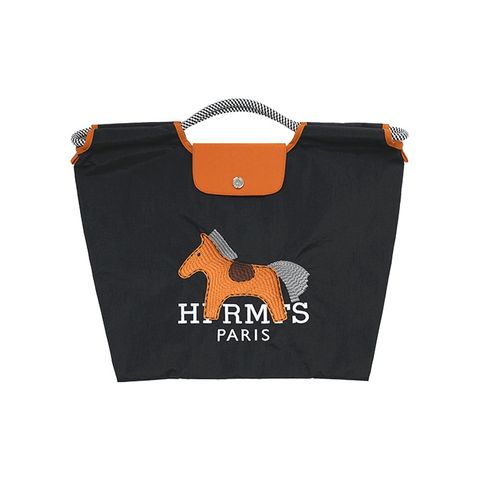 【MICALLE MICALLE Account】 HOMMAGE HORSE FLAP TOTE BAG  (ブラック) オマージュ トートバッグ  MAI 101GDE