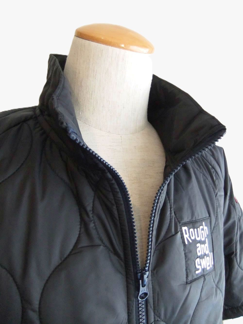 WAVY JACKEY S.S  (ネイビー)  中綿入り 半袖ブルゾン    RSM-26253