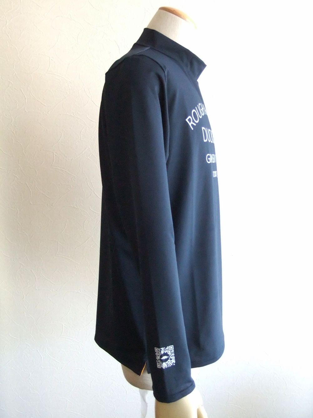 SIMPLE LOGO MOCK L.S.  ( ネイビー )  モックネック 長袖ポロシャツ  RSM-21229