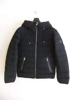 JACK-Z  (ブラック)   撥水 ストレッチナイロン フーデッドダウンジャケット