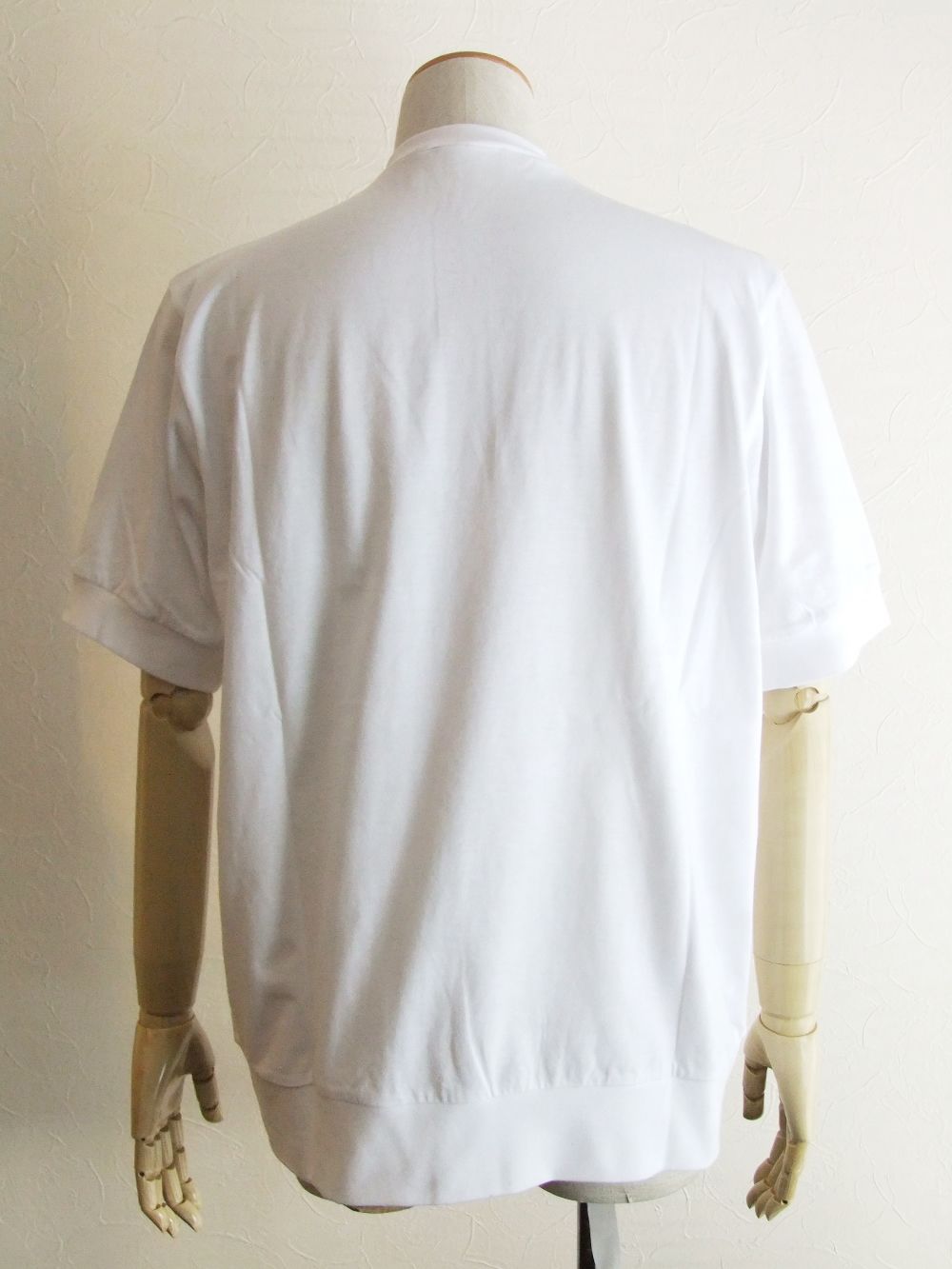 ヘンリーネック 半袖Tシャツ  GRILLO  (ホワイト)