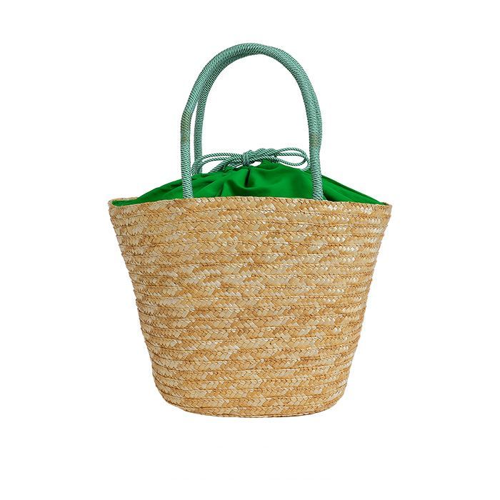 【MICALLE MICALLE Account】 HOMMAGE SMALL BASKET BAG 小 (グリーン) オマージュ バスケット バッグ  MAB101GEB