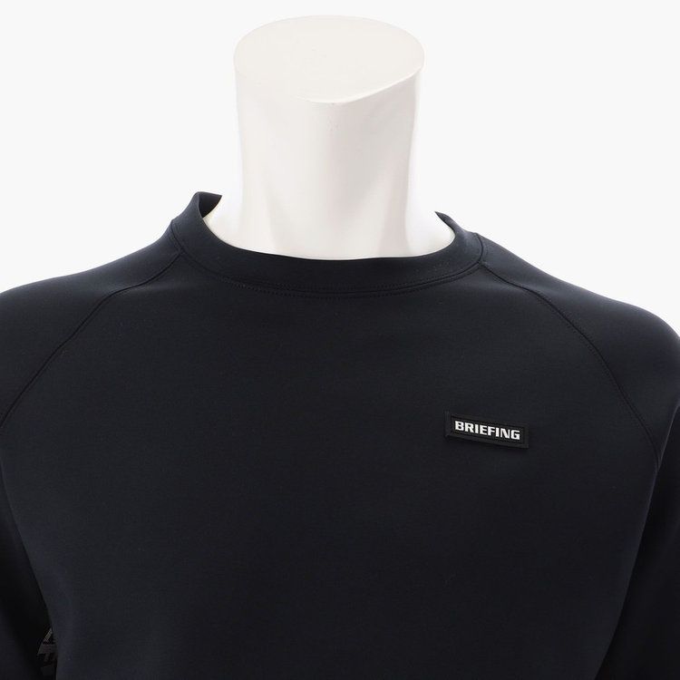 BRIEFING GOLF - MENS SIDE LOGO LINE CREW NECK （ホワイト
