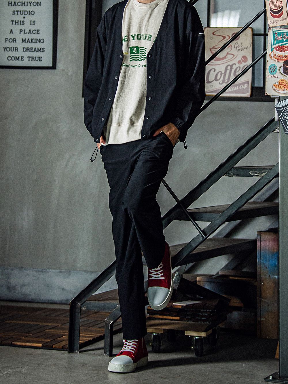 CHRIS EASY WIDE PANTS   ワイド イージーパンツ （ブラック） RC-31-016W