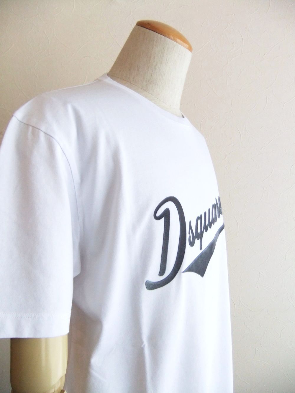 Dsquared2 - COOL FIT VELVET LOGO T-SHIRT (ホワイト) ロゴ
