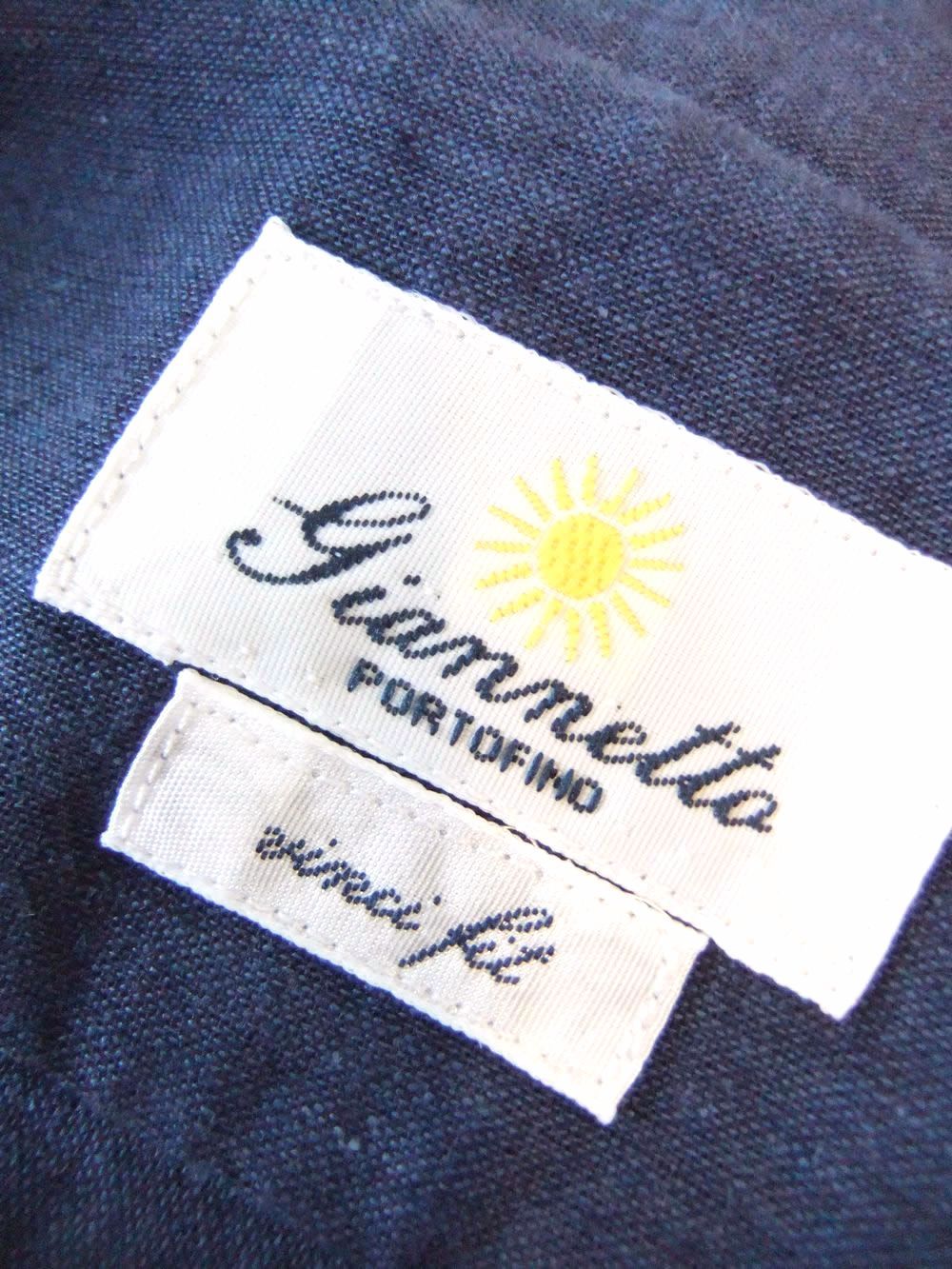 リネン/コットン シャツ (ネイビー)    VINCI FIT