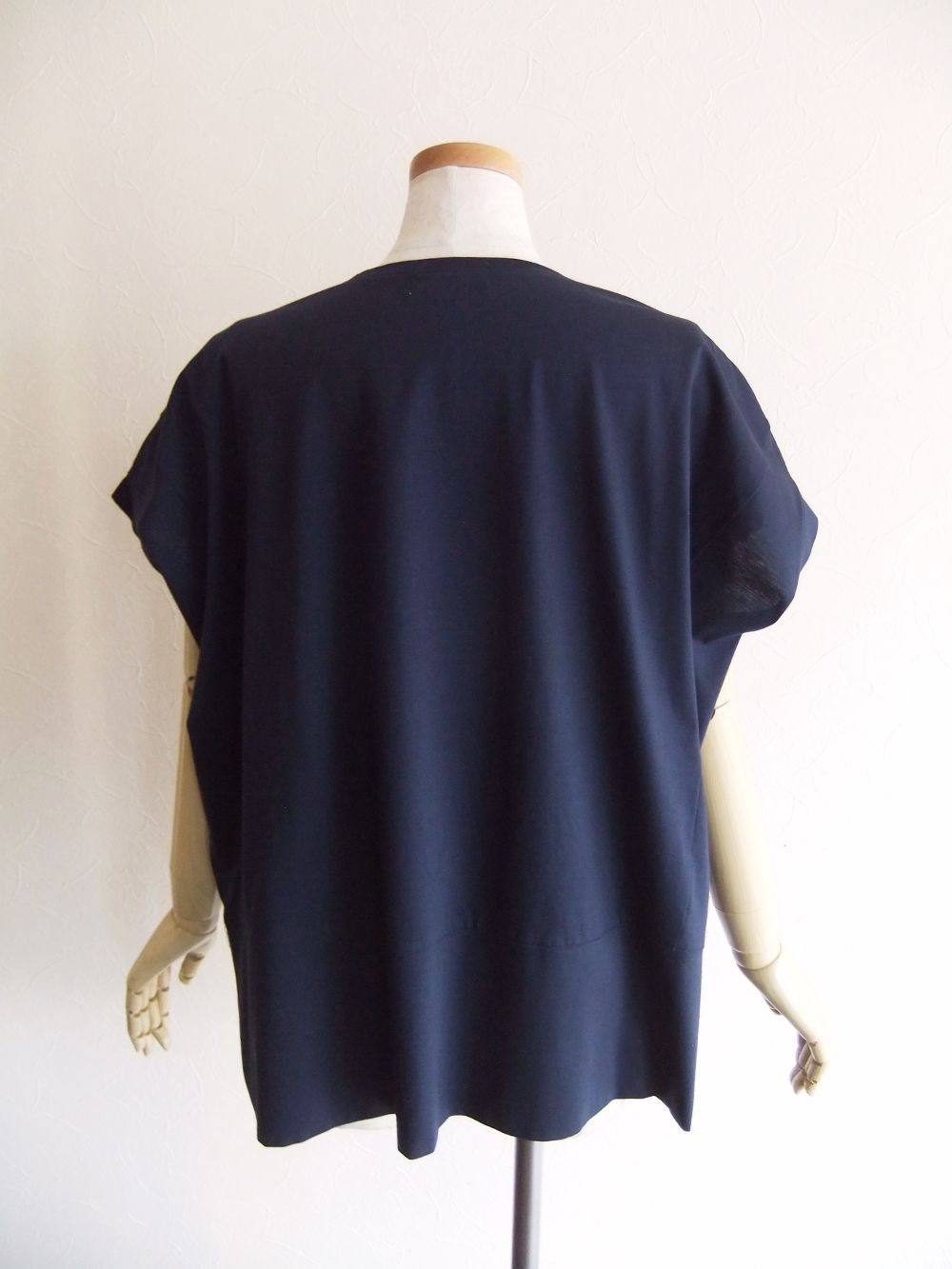 フロントスリット コクーン Tシャツ  (ネイビー)  526975
