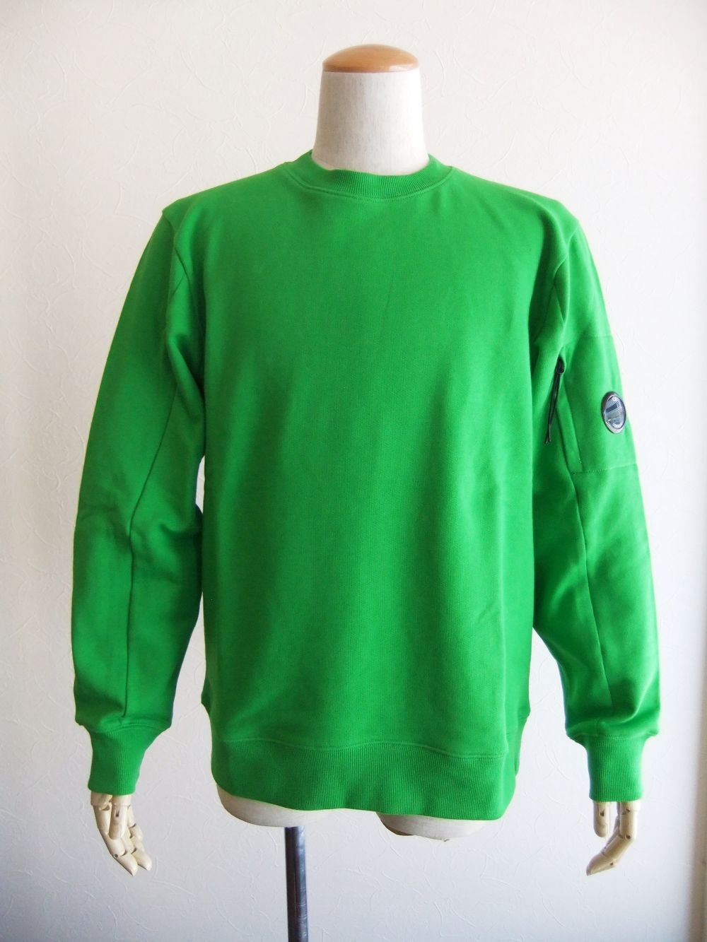 DIAGONAL RAISED FLEECE  SWEATSHIRT  (グリーン) クルーネック スウェットシャツ