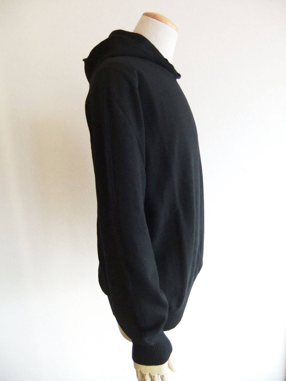 HOODED JUMPER  HOODY DARK   (ブラック)  ウール フーディ