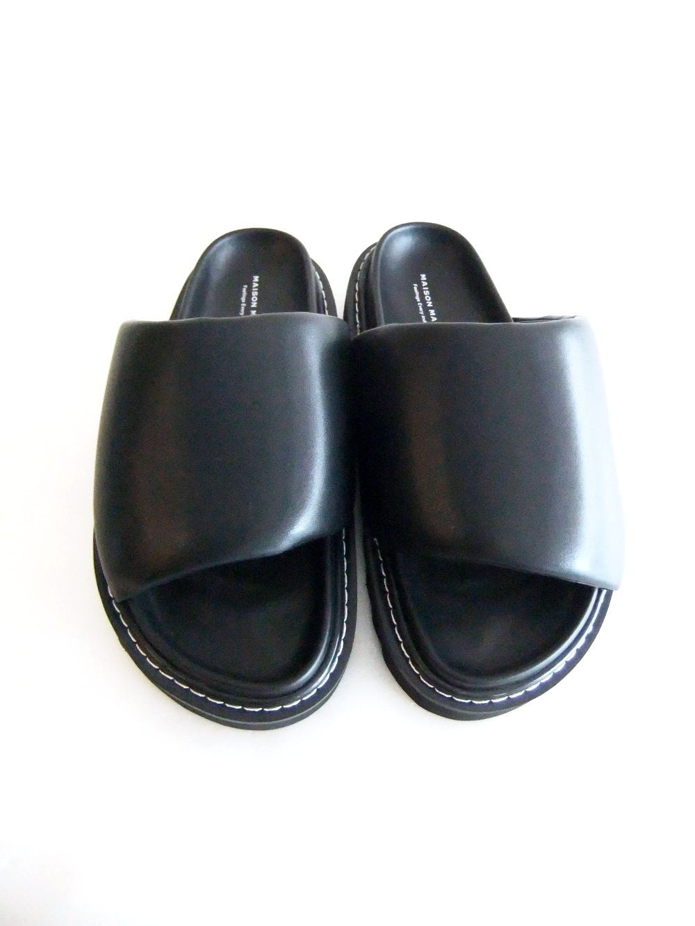 PLATFORM-SOLE SLIP-ON SANDALS  プラットフォーム スリッポン  (ブラック)  MS2450