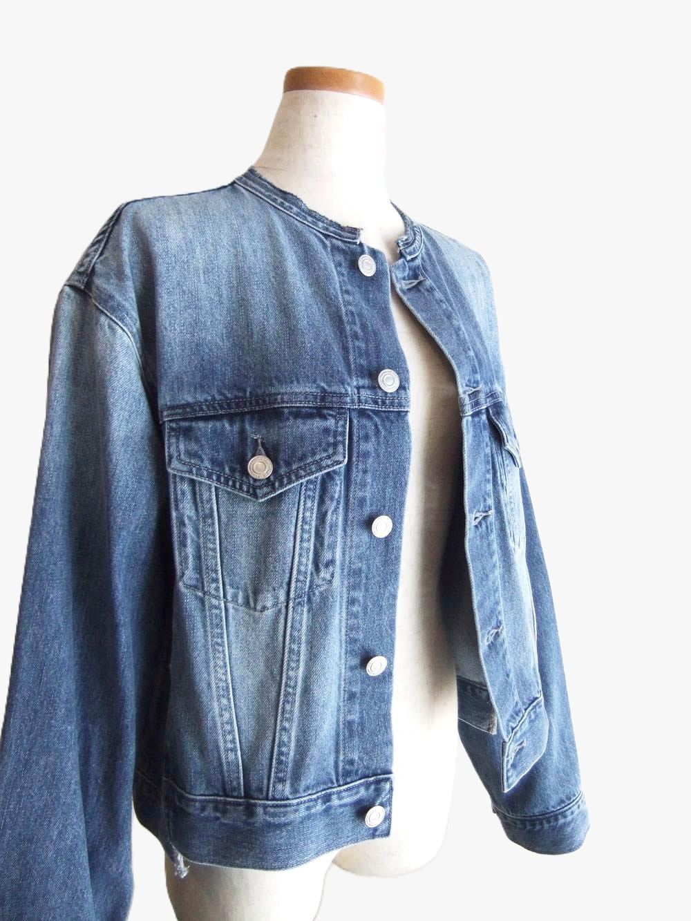No Collar Denim Jacket  ノーカラー デニム ジャケット   635402