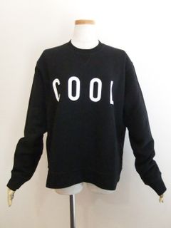 LADIES  COOL SWEATER  ロゴプリント スウェットシャツ  (ブラック) S72GU0353