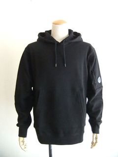 SWEATSHIRTS SWEAT HOODED IN DIAGONAL RAISED FLEECE (ブラック) フーデッド スウェットシャツ