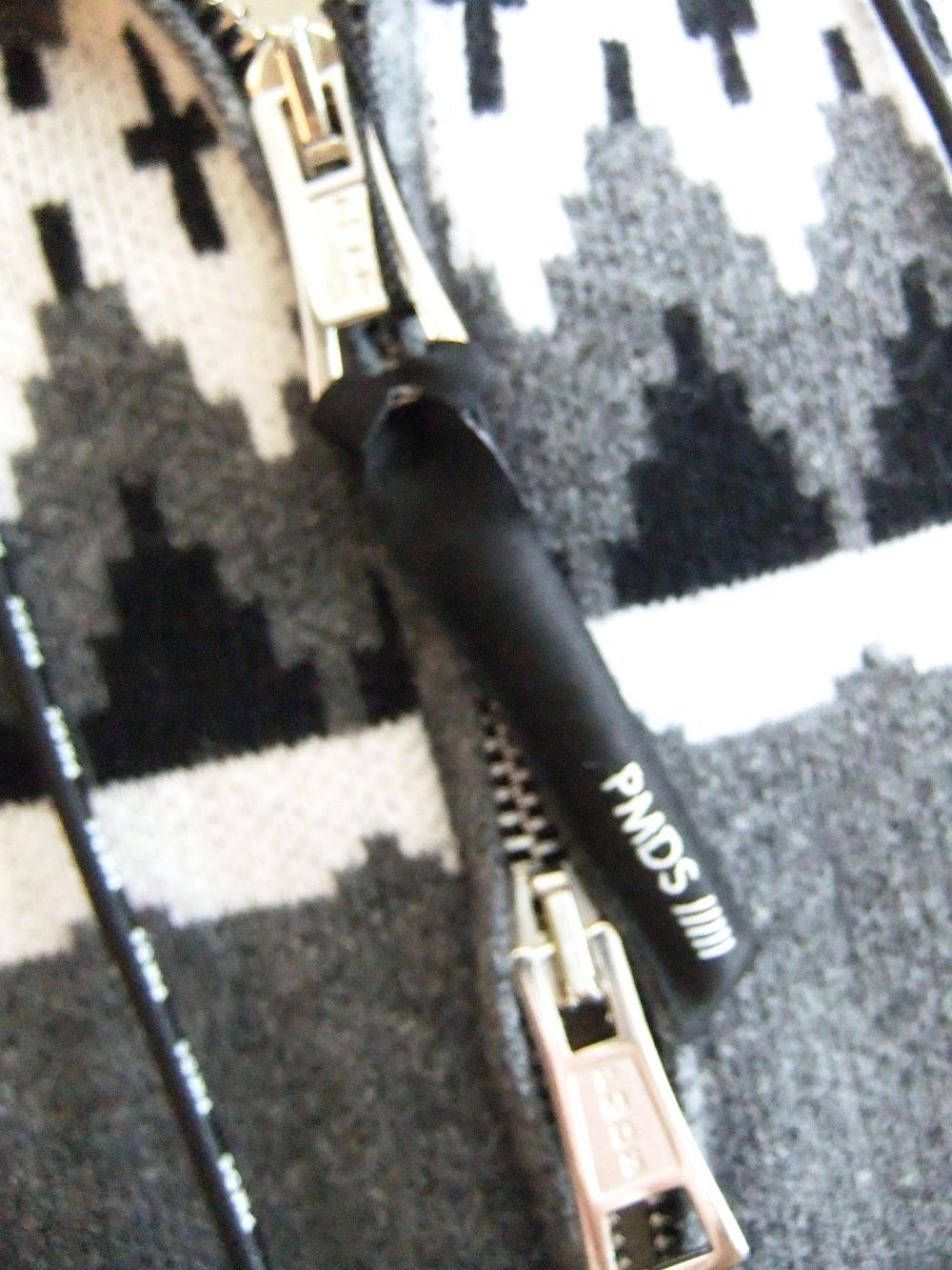 AMATEIA  ニット 切替  ZIP フーディ