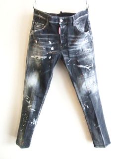 BLACK ORANGE SPOTS  WASH SKATER JEANS  スケーター ジーンズ   S71LB1145
