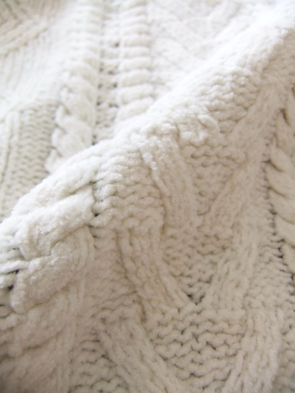 COTTON CHENILLE W/FACE ZIPPED CARDIGAN    ワッフルニット ZIP カーディガン