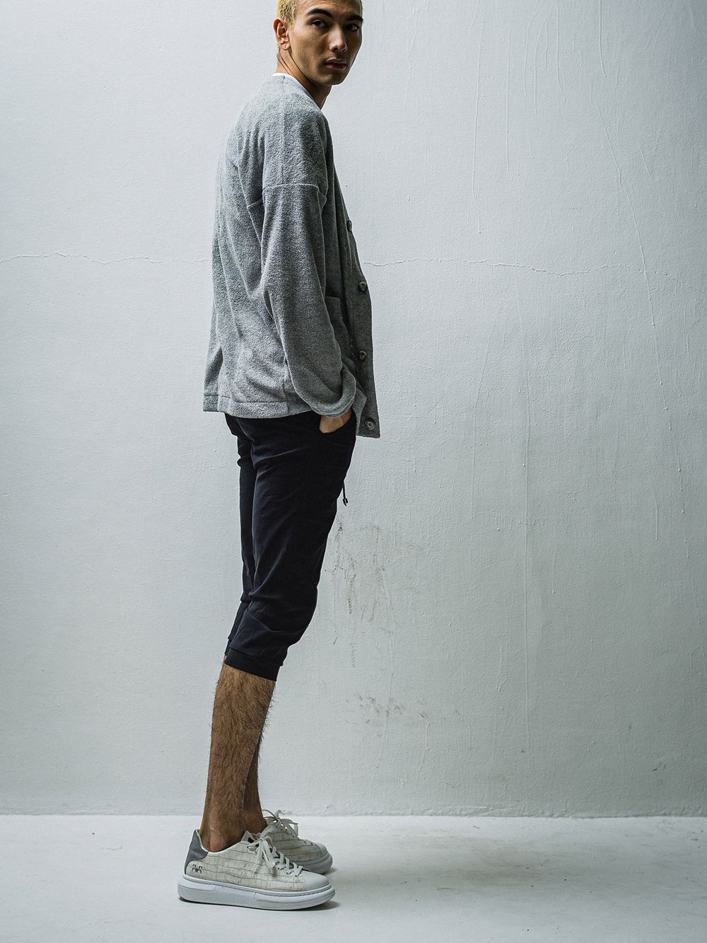 WEST pile cardigan (グレー)  パイルカーディガン