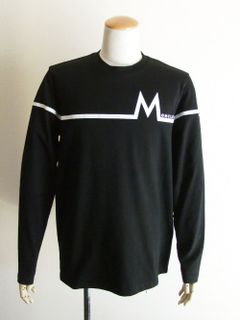 ロゴ ロングスリーブ クルーネックTシャツ (ブラック)