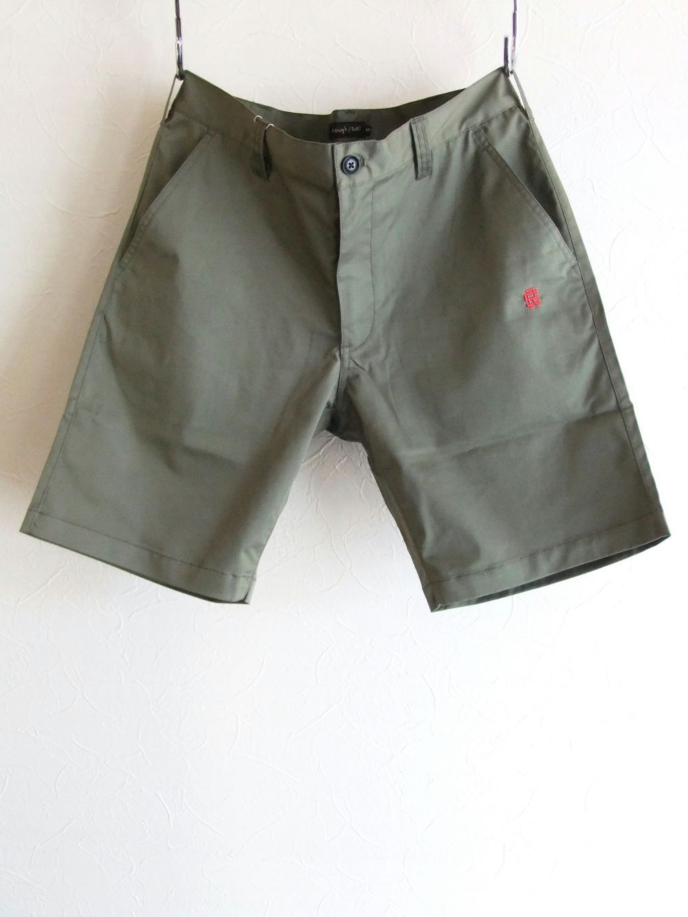 FAKE POCKET SHORTS ( オリーブ ) ストレッチツイル ハーフパンツ    RSM-22076