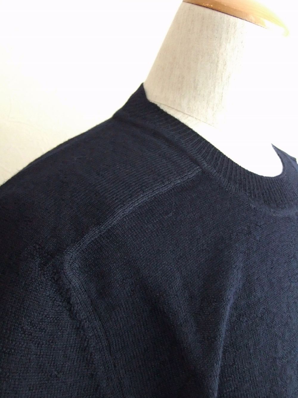 MAISON MARGIELA  レザー エルボーパッチ クルーネック セーター