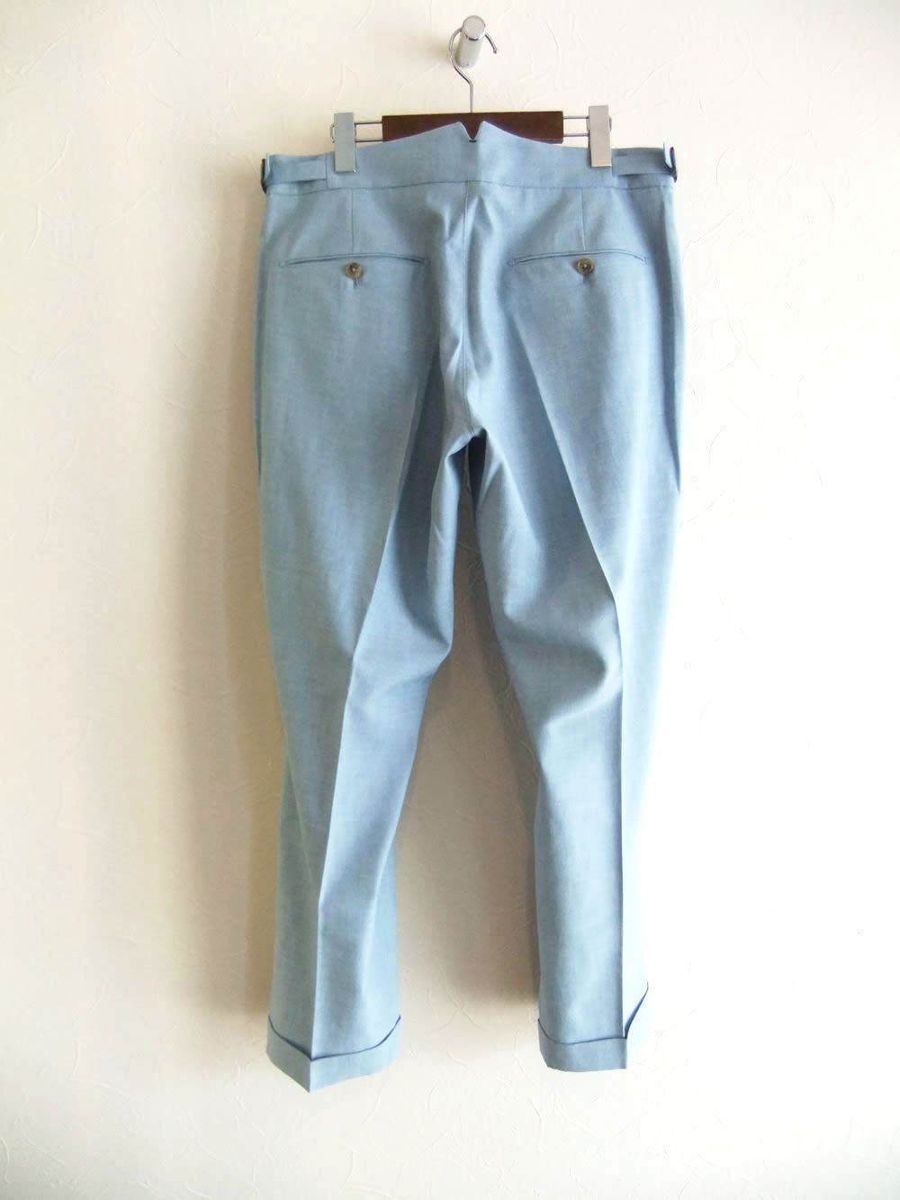 SCOTCH   スコッチ シャンブレー 2プリーツ パンツ
