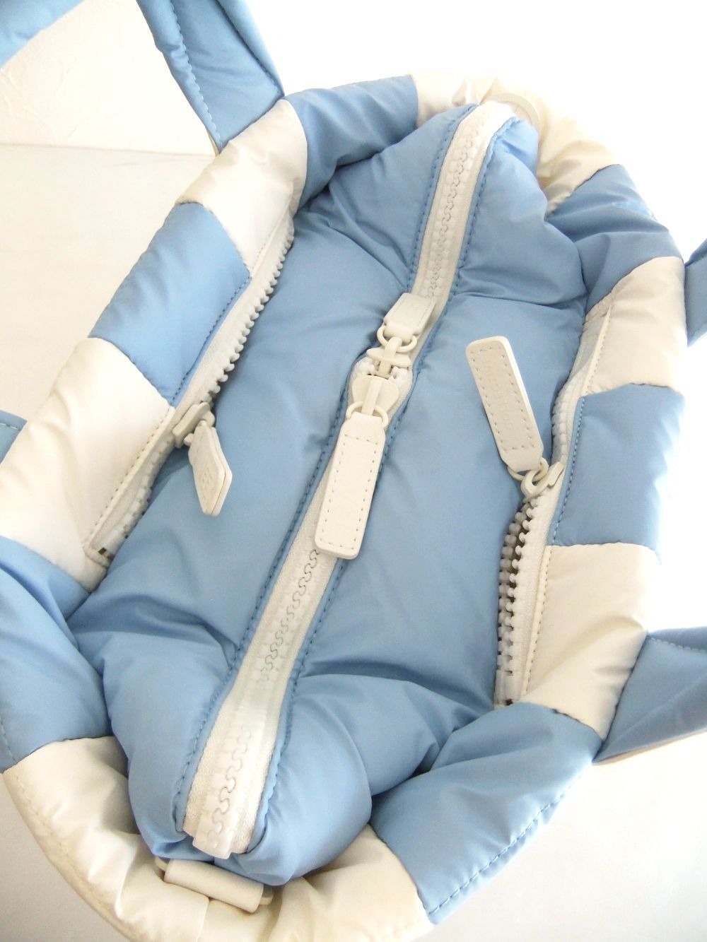 PORTER SMALL TOTE MATT STRIPES ポーター トート スモール バッグ  (ブルー×ホワイト)