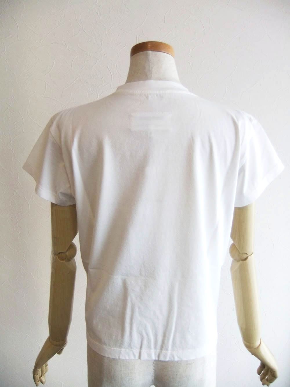 【レディース】MM⑥ MAISON MARGIELA    (ホワイト)  シグネチャー ジャージーTシャツ
