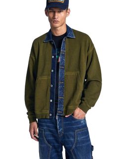 SUPERNEGATIVE DYED RELAX FIT CARDIGAN   スウェット/デニム カーディガン    S74HG0169