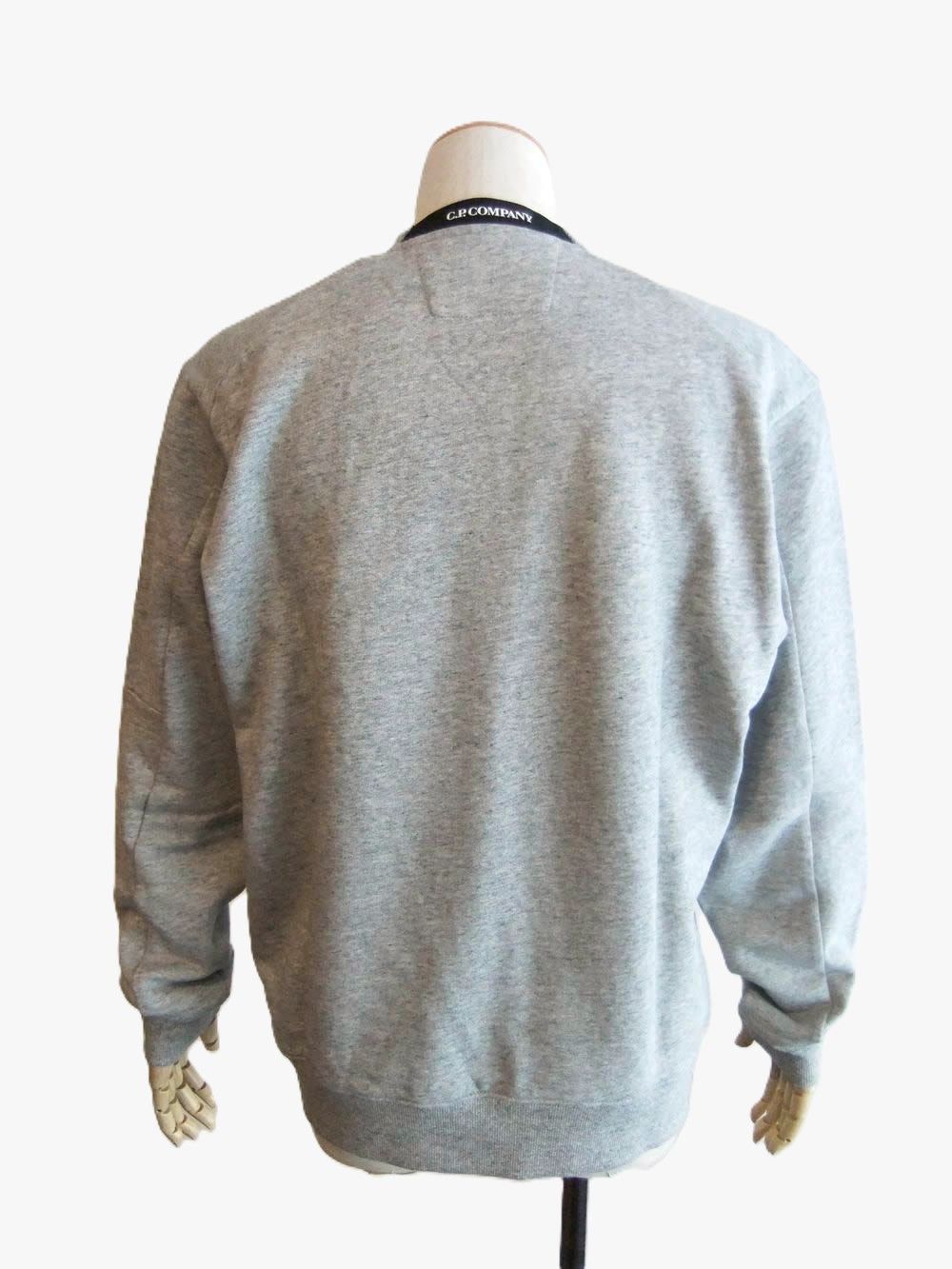 DIAGONAL RAISED FLEECE CREWNECK LENZ SWEATSHIRT  (ライトグレー) クルーネック スウェットシャツ