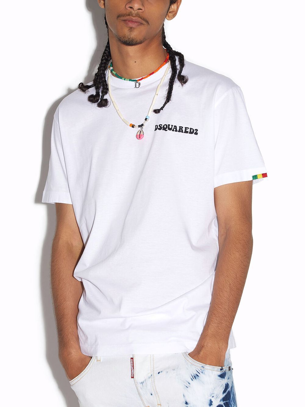 Dsquared2 - D2 JAMAICAN LOGO COOL T-SHIRT （ホワイト