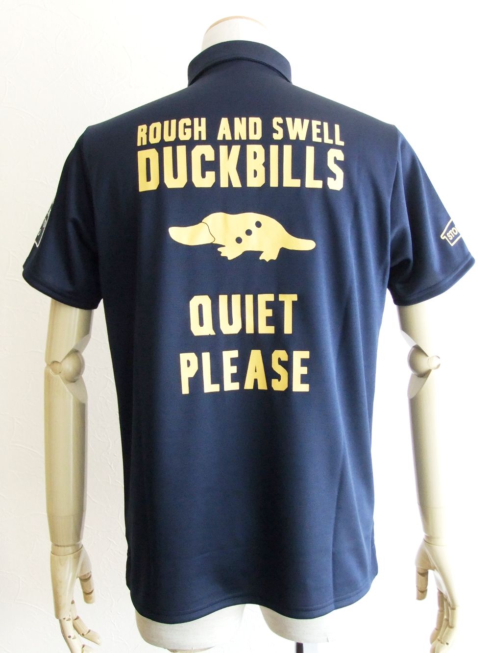 rough & swell - QUIET POLO (ネイビー) 半袖B.D.ポロ RSM-21013