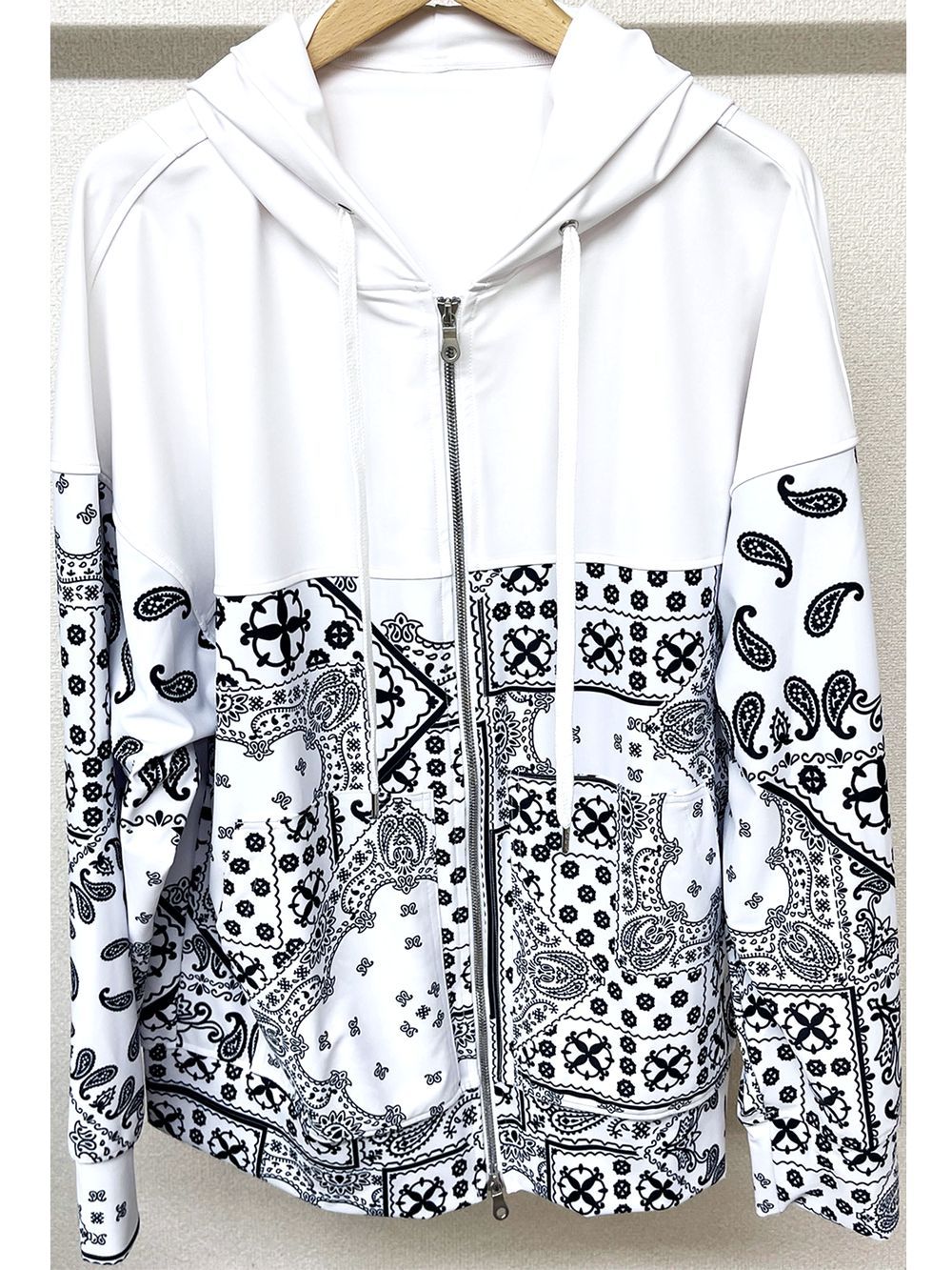 PAISLEY RUSH OVER ZIPUP HOODIE   (ホワイト) ラッシュガード ZIP パーカー