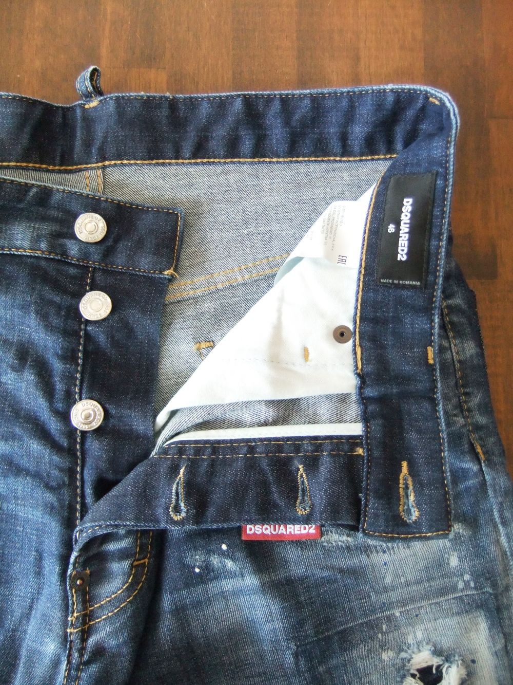 Dsquared2 - Made With Love Marine Denim Shorts ダメージ ハーフ