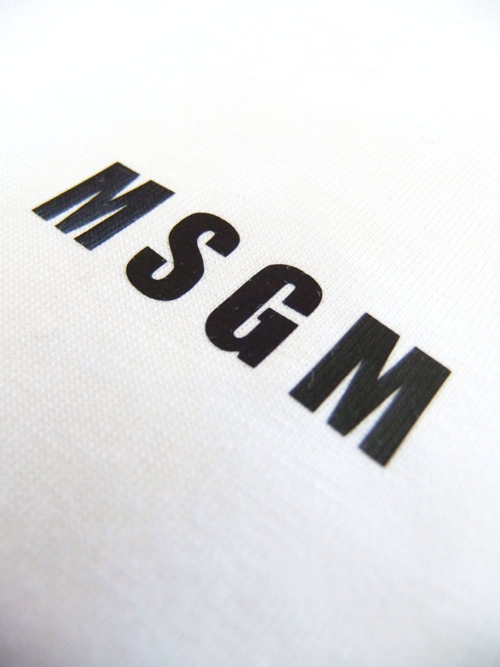 ミニロゴ コットン 長袖 Tシャツ  (ホワイト) MM160