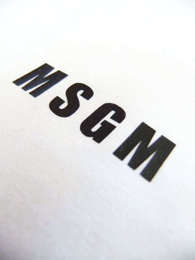 MSGM - ミニロゴ コットン 長袖 Tシャツ (ホワイト) MM160 | 4.444glad