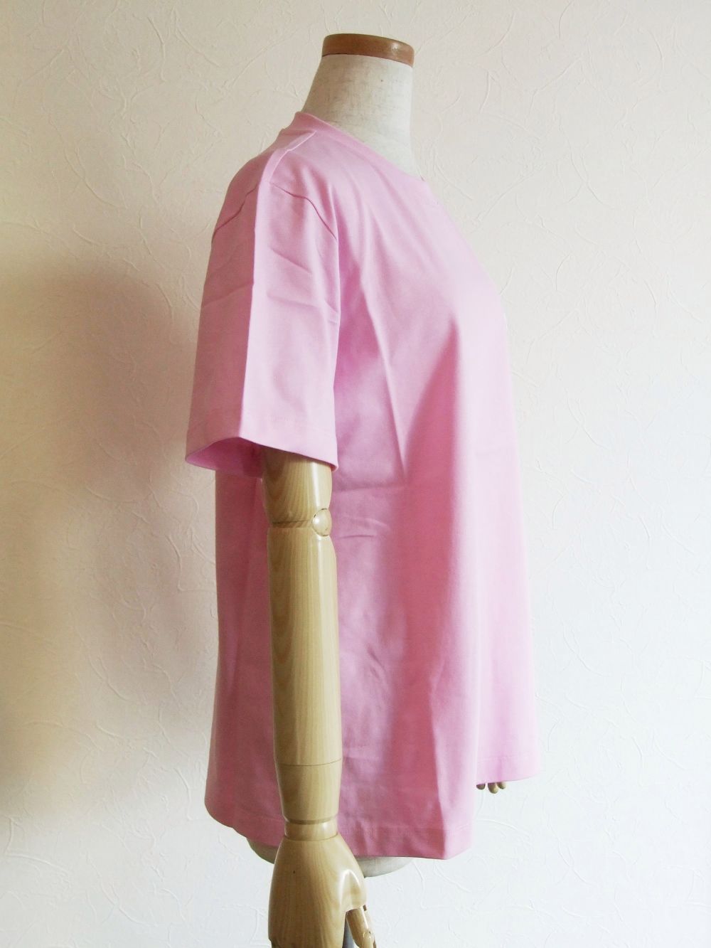 《LADIES》 胸 刺繍ロゴ  T-SHIRT  (ピンク)  3041MDM108-217298