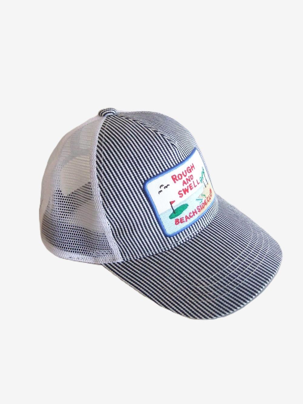 HICKORY MESH CAP   ロゴ入り (ヒッコリー) ワッペン付き キャップ    RSA-26005