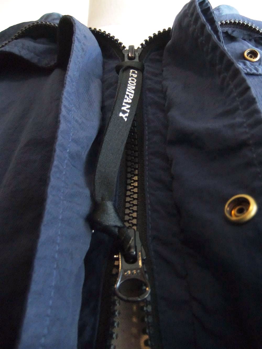 T-ST NYLON HOODED LENS OVERSHIRT  (ネイビー) ジップアップ パーカー ブルゾン
