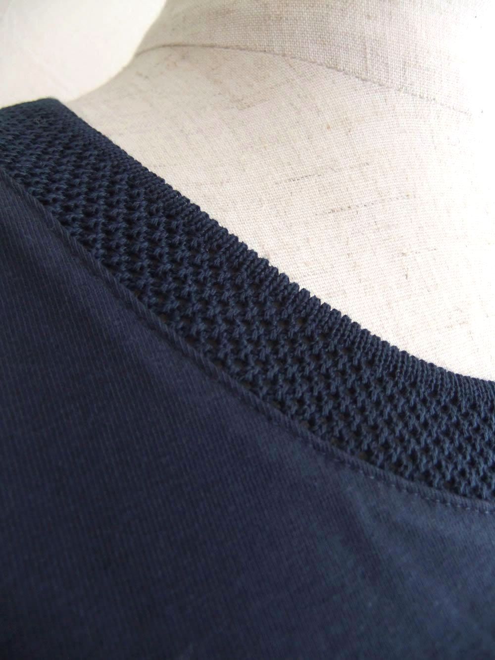 【jeune】 天竺＋布帛 コンビ タック ワンピース   J150729M