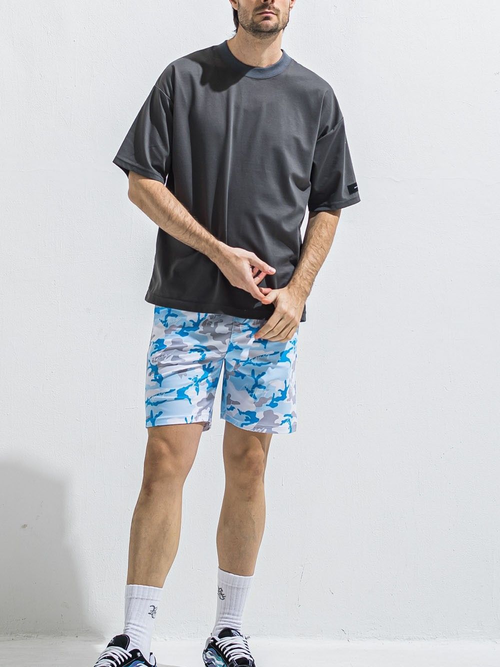 REV MESH OVER TEE  (グレー)   メッシュ オーバーTシャツ